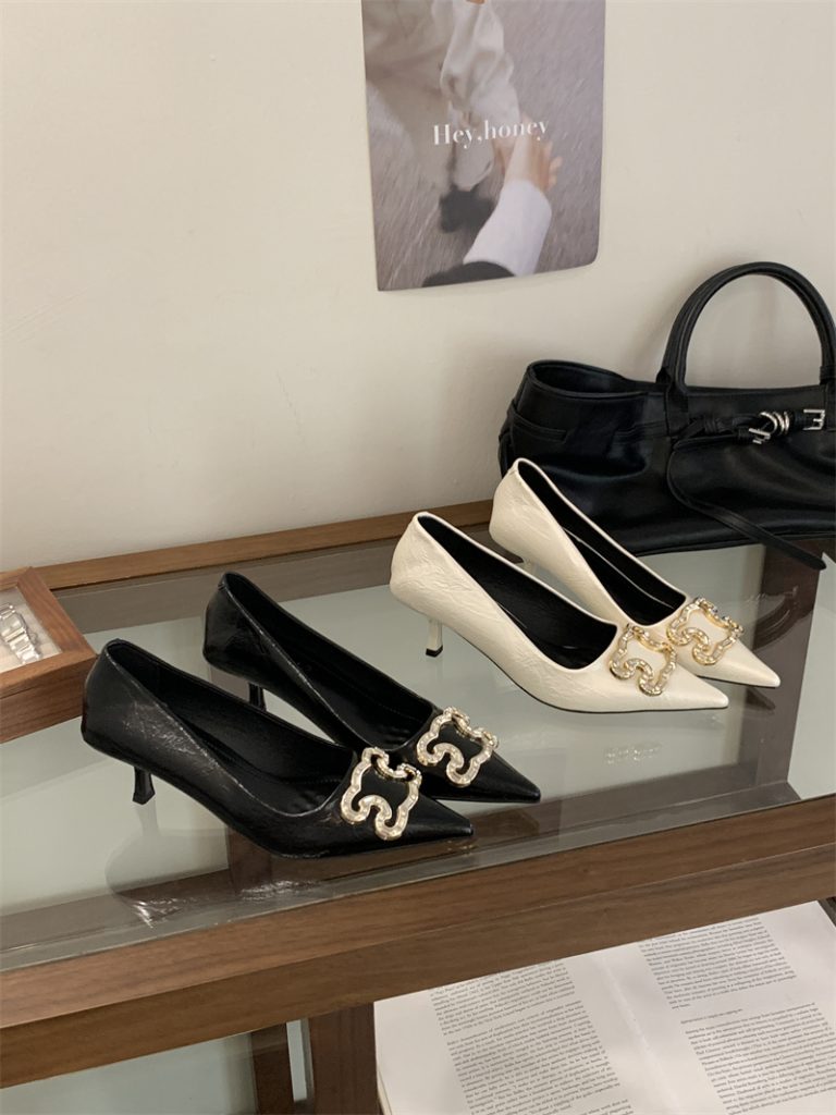 2026 Four Seasons Pointed Toe Thin Heel Women's Flat Shoes 35-40