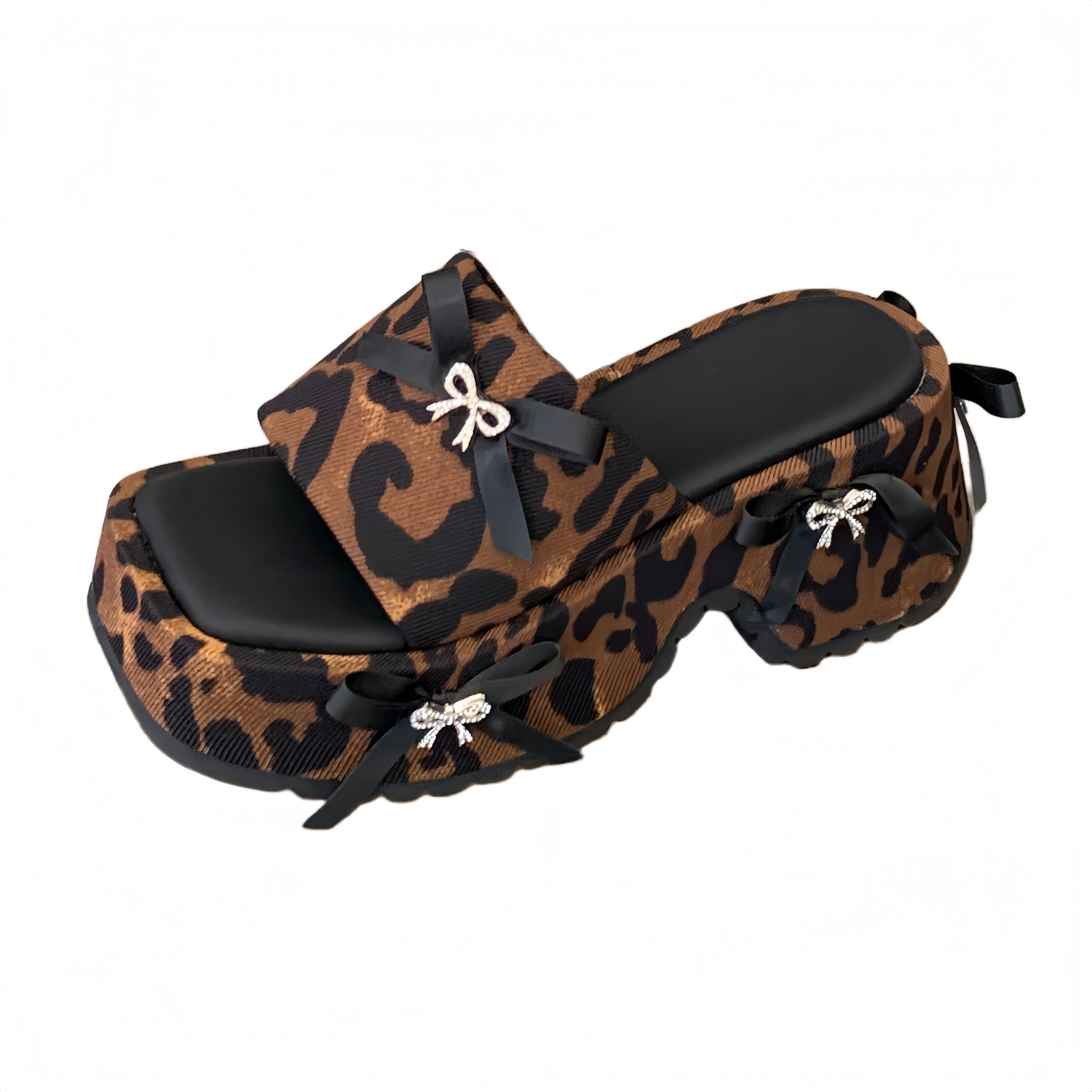 2026 New French Fairy Style Thick Sole Half Slippers for Women Butterfly Summer Casual - Image 5