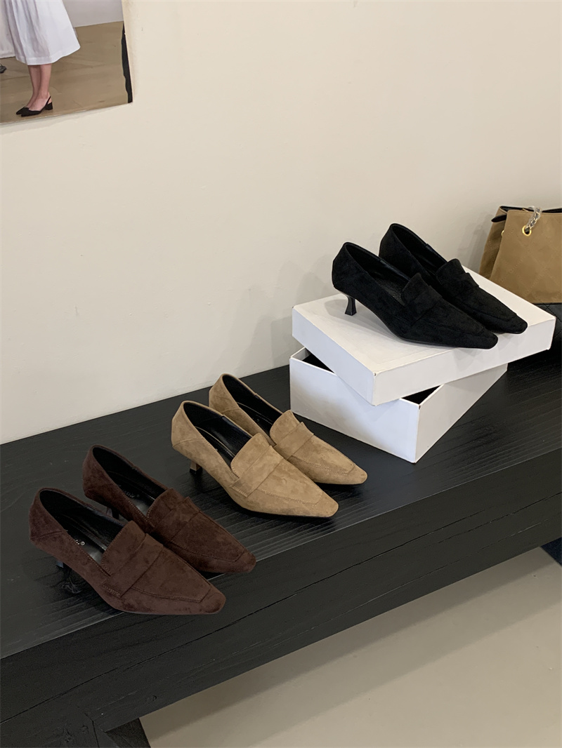 2026 New Style Women's Square Toe Kitten Heel Slip-On Loafers 35-40 - Style 2b80bc