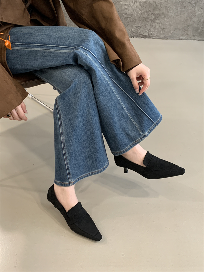 2026 New Style Women's Square Toe Kitten Heel Slip-On Loafers 35-40 - Style 2b80bc - Image 2