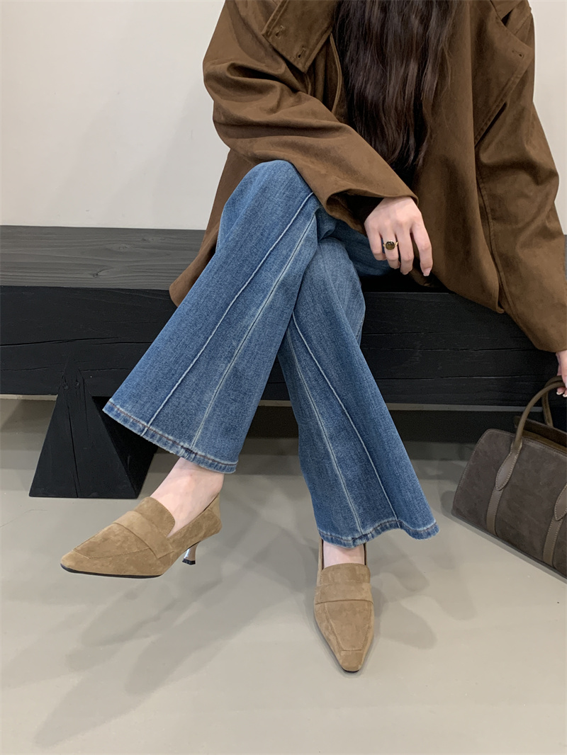 2026 New Style Women's Square Toe Kitten Heel Slip-On Loafers 35-40 - Style 2b80bc - Image 3