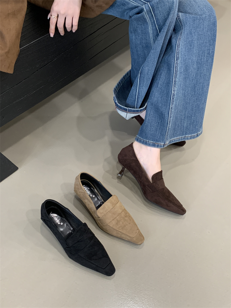 2026 New Style Women's Square Toe Kitten Heel Slip-On Loafers 35-40 - Style 2b80bc - Image 4