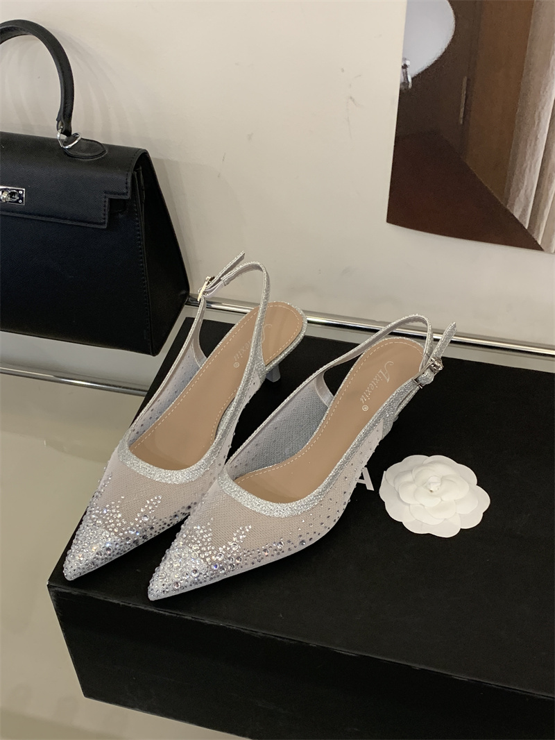 2026 Spring Women's Pointed Toe Stiletto Slip-On Shoes with Rhinestones 35-40 - Image 4