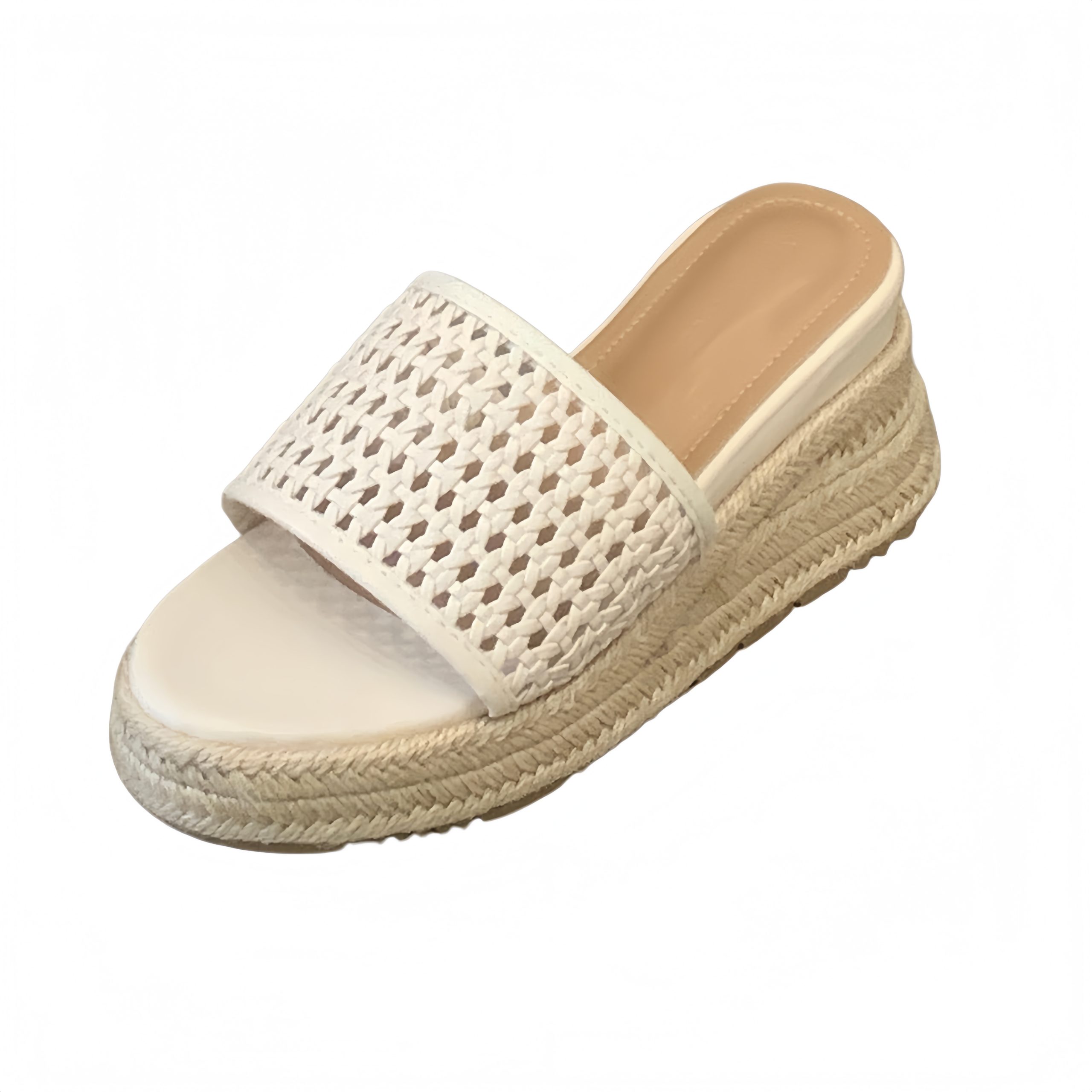 Thick Sole Height Increasing 7cm Summer 2026 New Woven Hollow Fashion Premium Short Height Increasing Slippers - Image 5